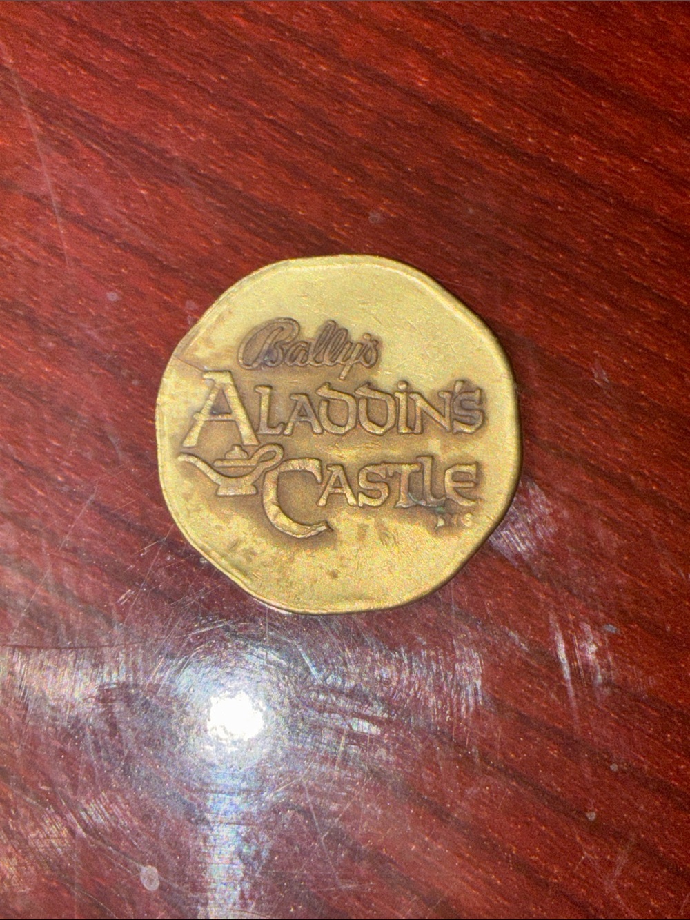 Bally's Aladdin's Castle Vintage Brass Token 1970